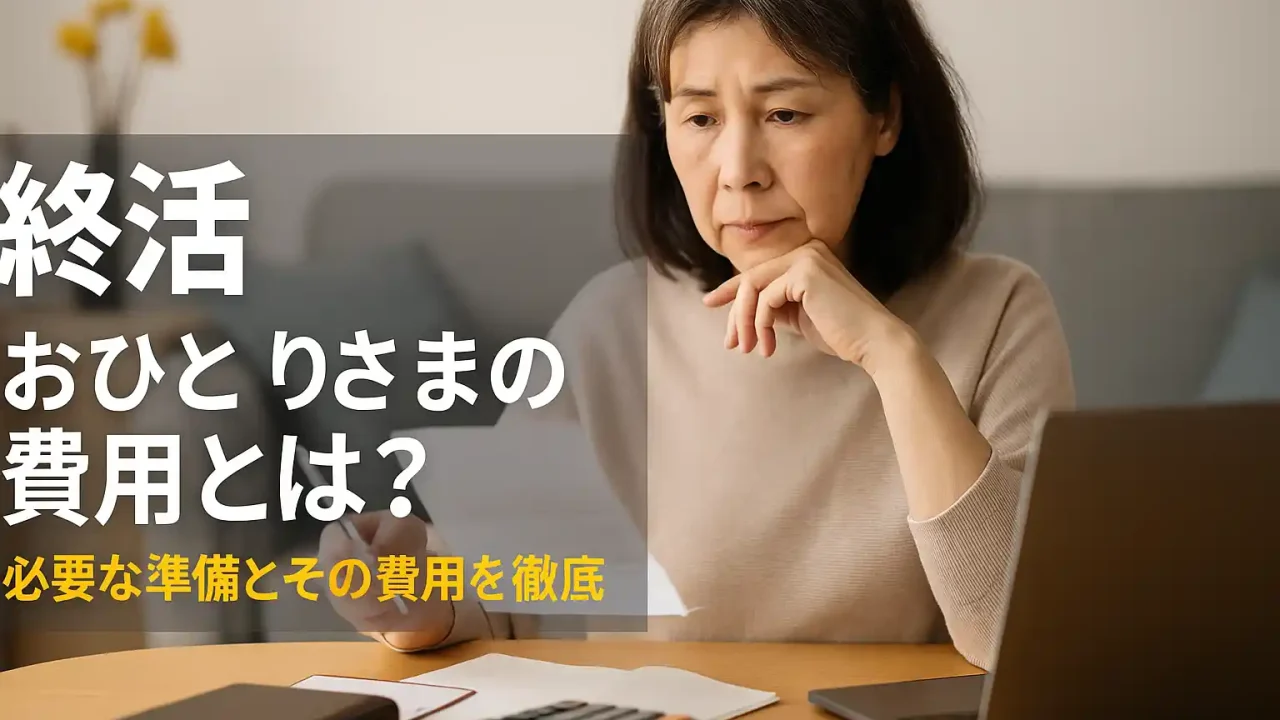 終活 おひとりさまの費用とは？必要な準備とその費用を徹底解説